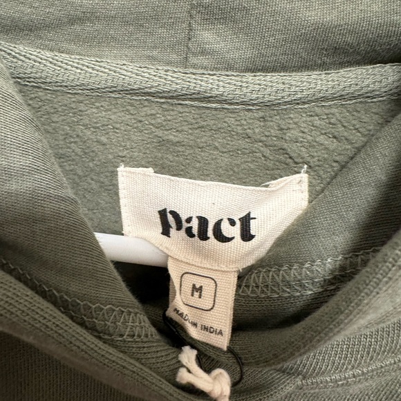 Pact Unisex Caper Green One For All Unisex Hoodie Size Medium - Picture 4 of 11